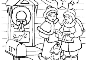 Coloriage chant noel