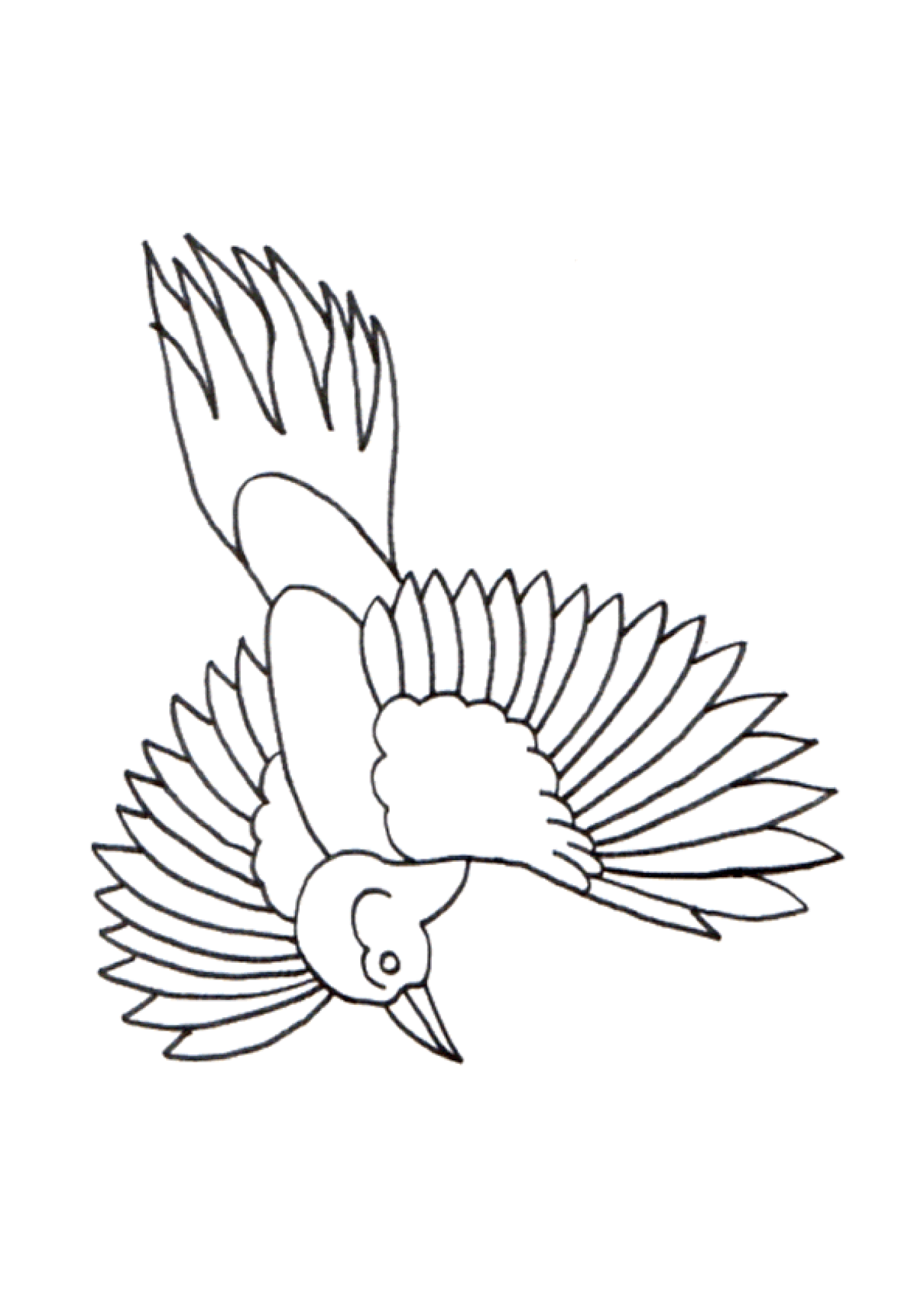 Coloriage Le Petit Oiseau Apprend A Voler