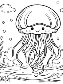 Coloriage m&eacute;duse trop mignonne