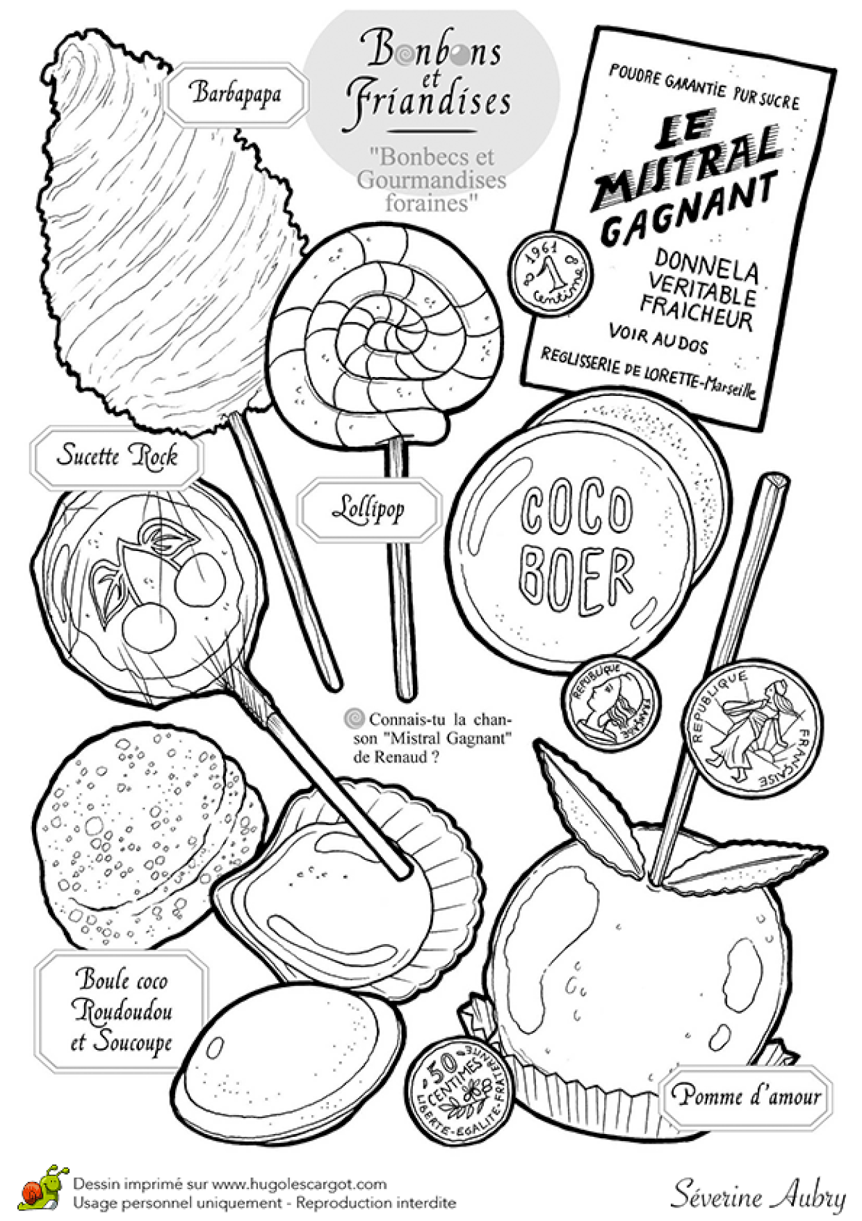 Coloriage Bonbon Et Sucreries Les Bonbecs