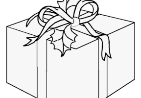 Coloriage paquet cadeau noel