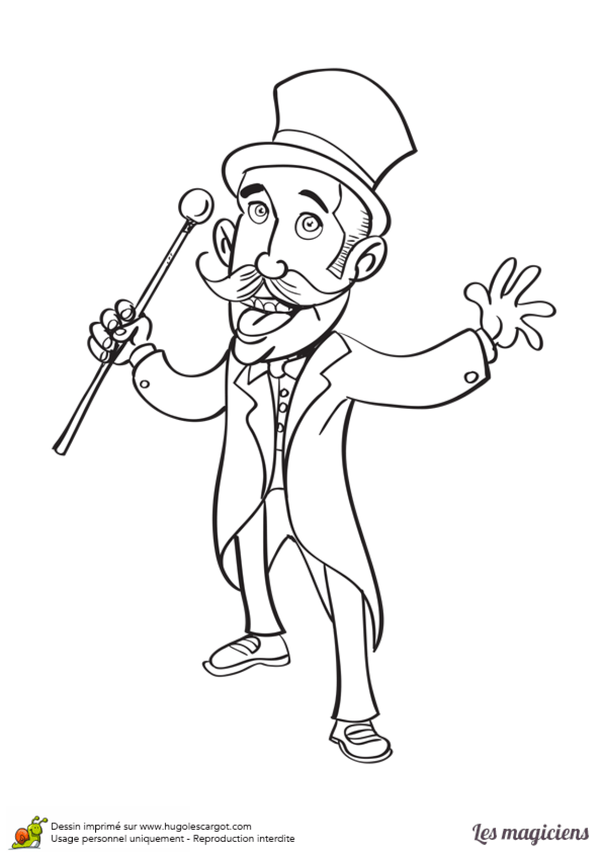 Coloriage Magicien Et Sa Baguette De Magie