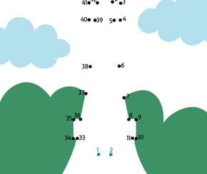 Relie les points pour former la tour Eiffel