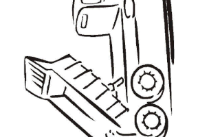 Coloriage camion de chantier avec benne