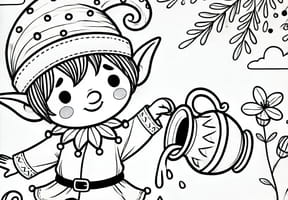 Coloriage lutin farceur