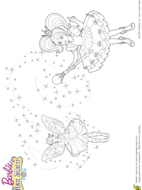 Coloriage Barbie Porte Secrete