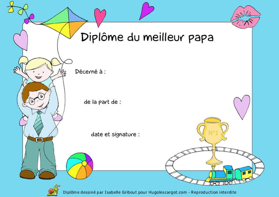Dipl me Meilleur Papa Imprimer Gratuit