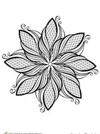 Coloriage superbes mandalas fleur geometrique