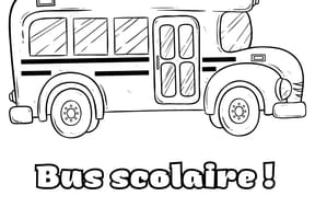 Coloriage bus pour les écoliers