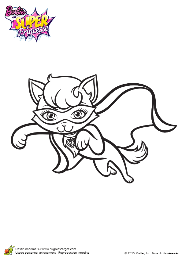 Coloriage Barbie En Super Princesse