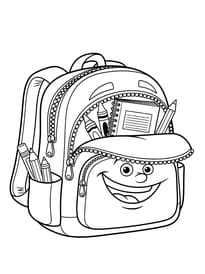 Coloriage cartable pour la rentrée des classes