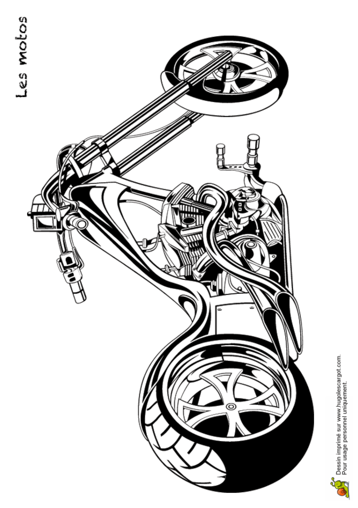 Coloriage Transports Les Motos 08 Sur Hugolescargot Com