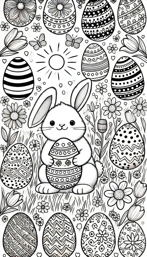 Ca lapin a trouv&eacute; plein d'&oelig;ufs de P&acirc;ques