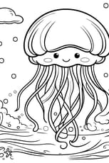 Coloriage m&eacute;duse trop mignonne