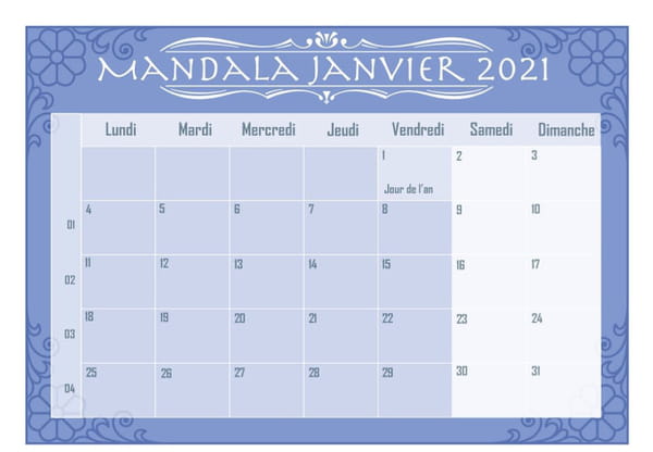 Mandalas A Colorier Calendrier 21