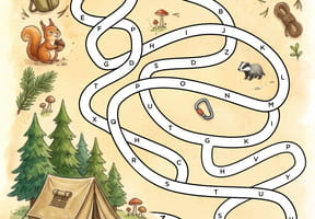 Labyrinthe &agrave; imprimer pour apprendre l'alphabet... au camping&nbsp;!