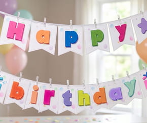 Banderole "Happy birthday" &agrave; imprimer gratuitement