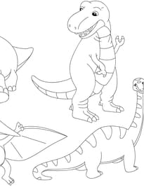 Coloriage facile de dinosaures pour les petits