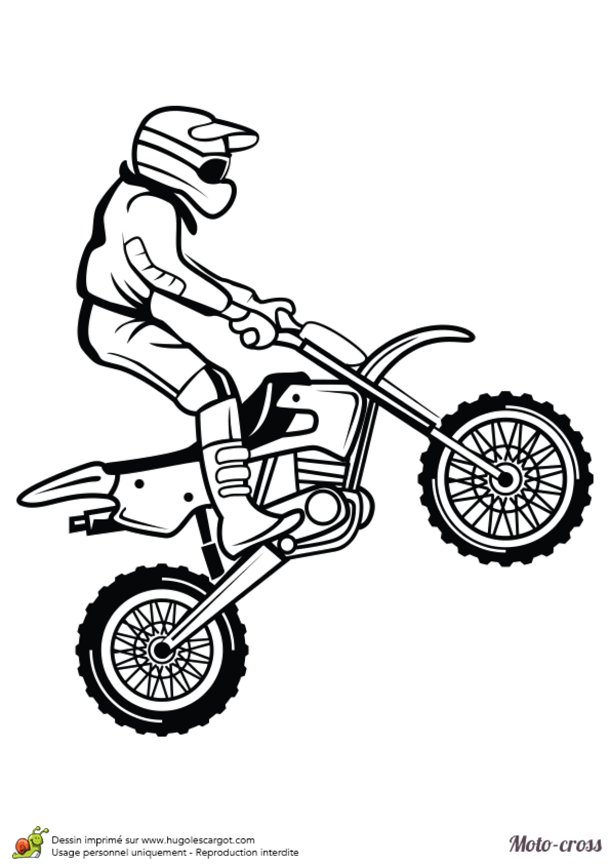 Coloriage A Imprimer De Moto Cross