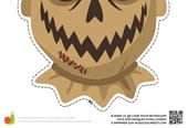 Masque d'&eacute;pouvantail &agrave; imprimer pour Halloween