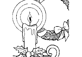 Coloriage noel bougie coloriage