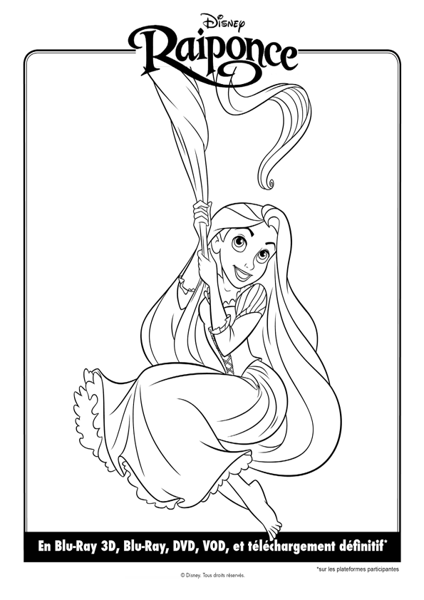 Coloriage Princesse Raiponce A Imprimer Gratuit