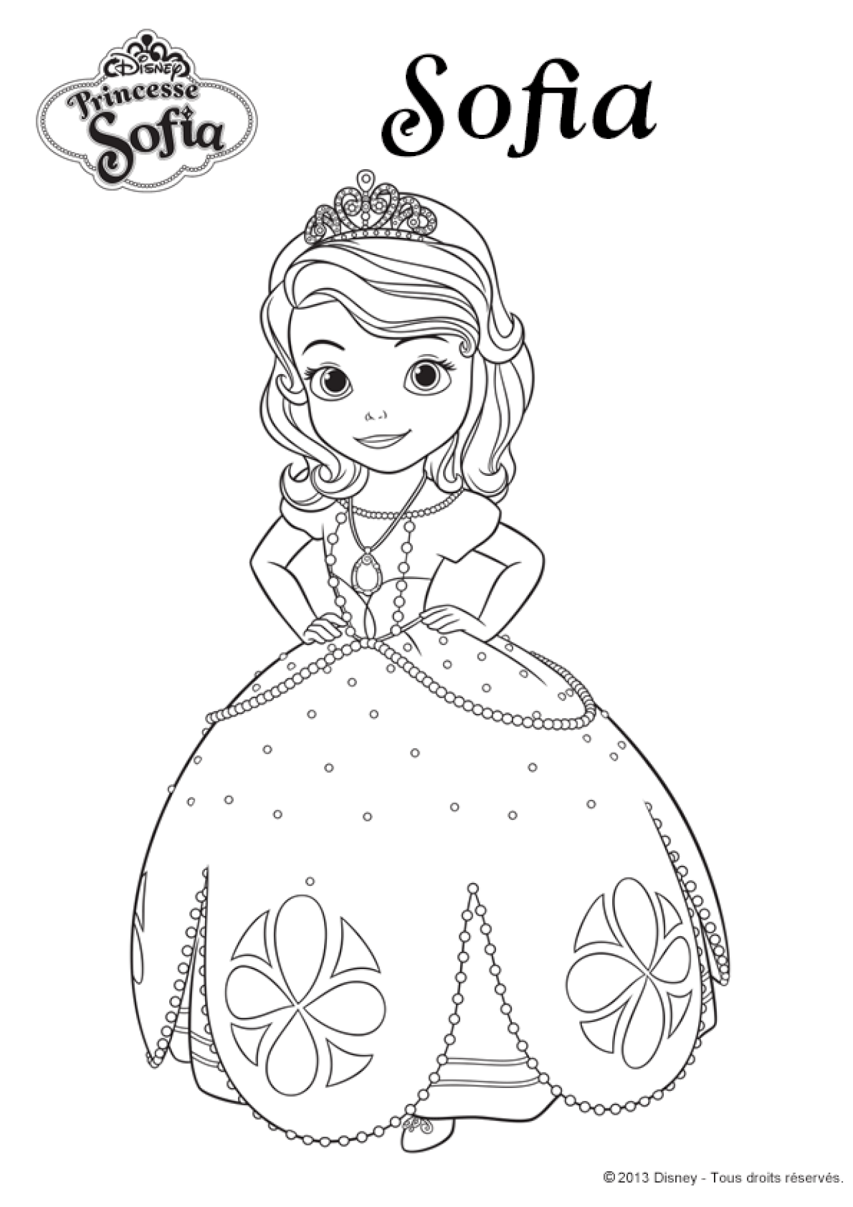 Coloriage Princesse Sofia Gratuit A Imprimer