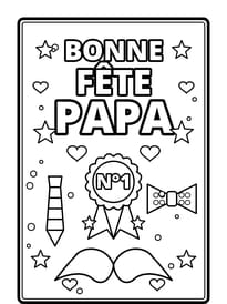 Coloriage "bonne f&ecirc;te papa"