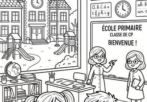 Coloriage rentr&eacute;e au CP
