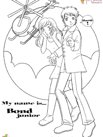 Coloriage manga bond