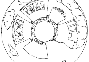 Coloriage mandalas train