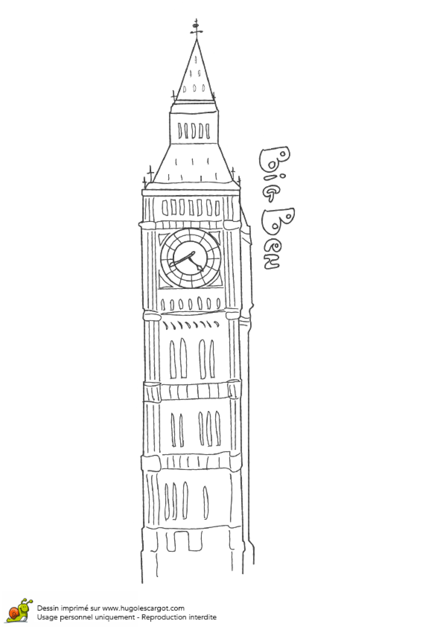 Coloriage Big Ben L Horloge De Londres