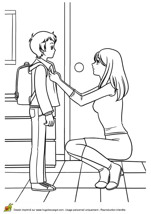 Coloriage De Maitresse D Ecole A Imprimer