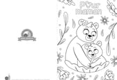 Carte f&ecirc;te des m&egrave;res "pour maman" &agrave; colorier
