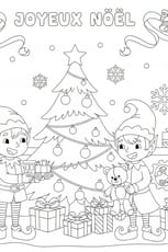 Coloriage lutins de Noël