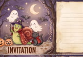 Carte invitation Halloween clair de lune