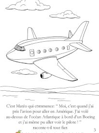 Coloriage 3 vacances avion