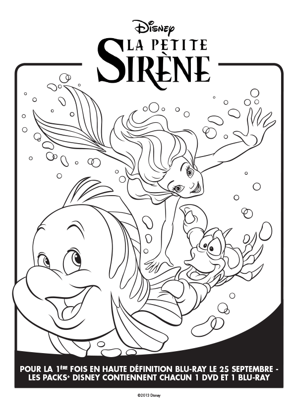 Coloriage Petite Sirene Ariel