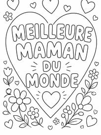 Coloriage "meilleure maman du monde"