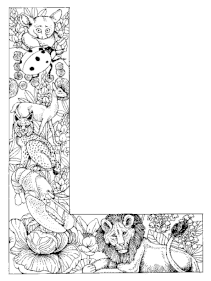 Coloriage alphabet animal l