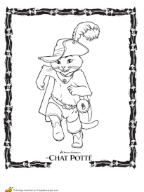 Coloriage Du Chat Botte A Imprimer
