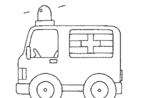 Coloriage camion soin