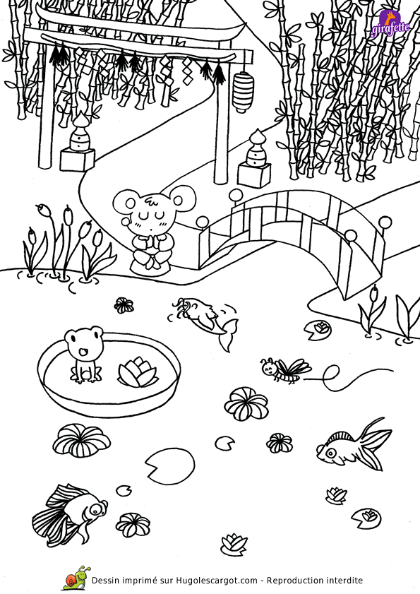 Coloriage Japonais A Imprimer