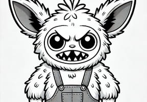 Coloriage d'une peluche Labubu