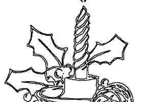 Coloriage noel bougie 7