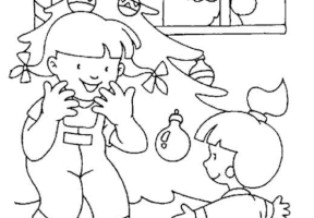 Coloriage noel enfants