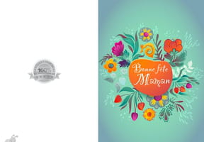 Carte fleurs du printemps f&ecirc;te des M&egrave;res