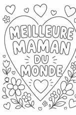 Coloriage "meilleure maman du monde"