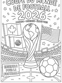 Coloriage Coupe du Monde de football 2026