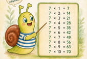 La table de 7&nbsp;&agrave; imprimer pour r&eacute;ussir la plus difficile des multiplications
